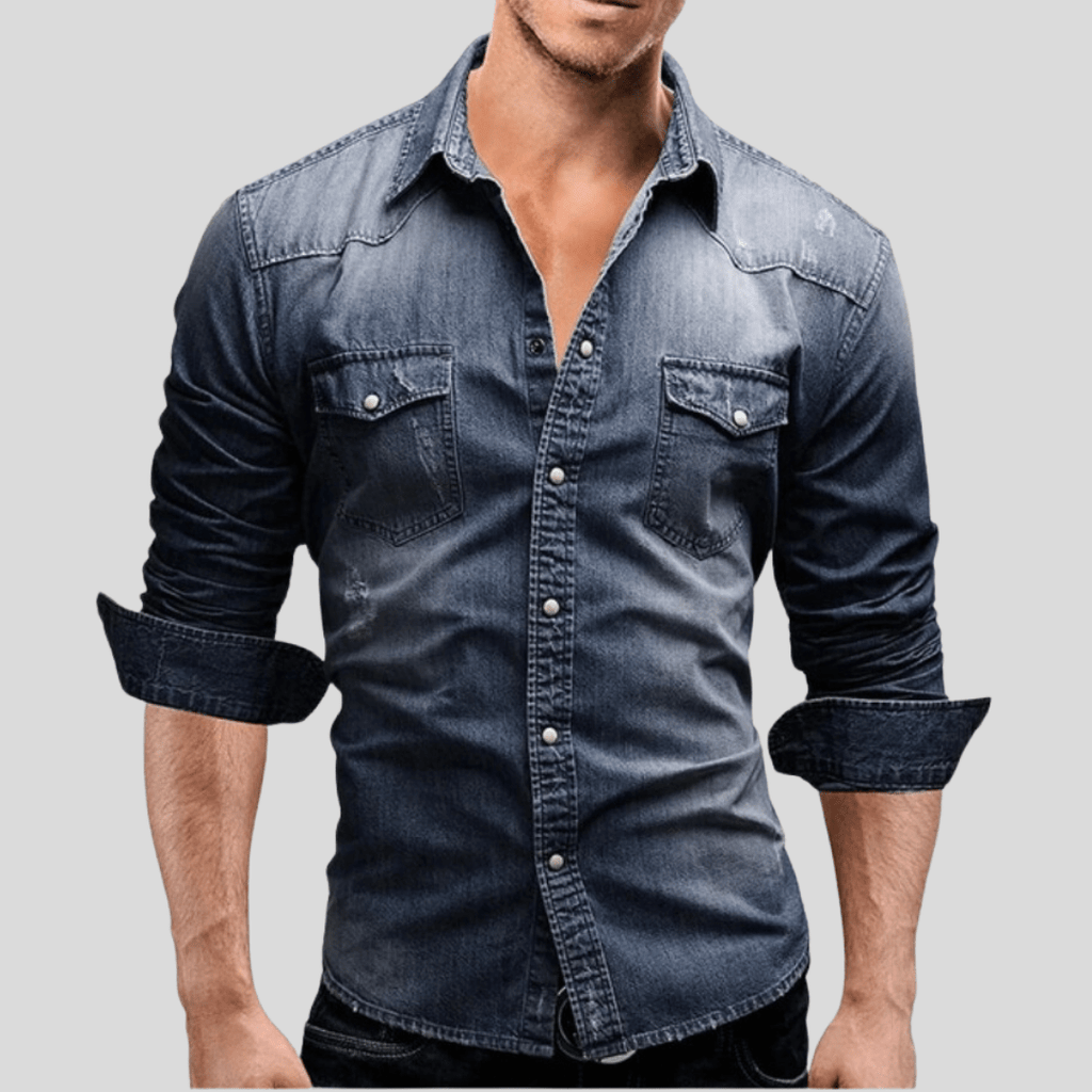 EMILIANO™ | Camisa de Denim Moderna - vittoria stile