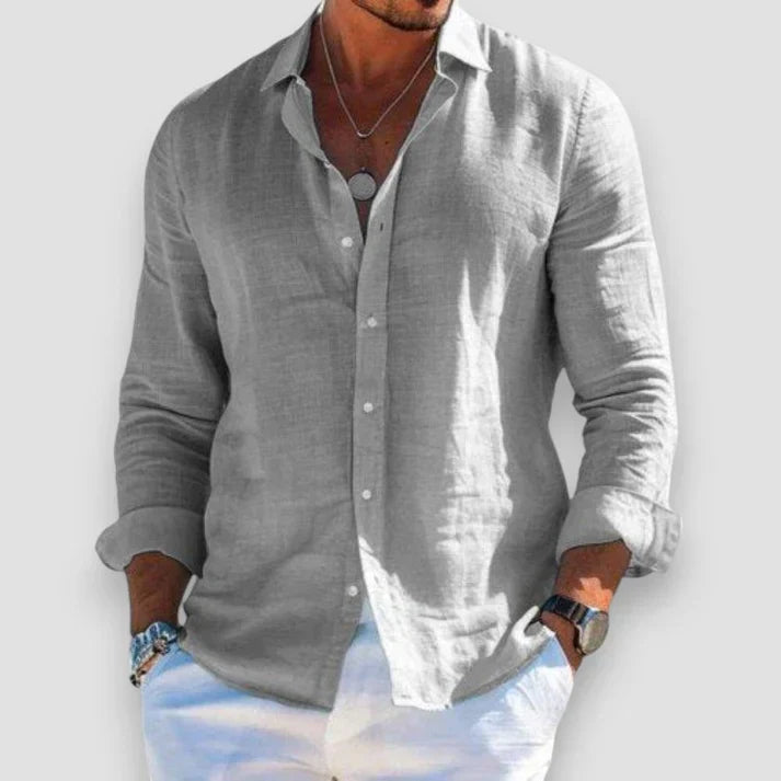 FABRIZIO | Camisa Casual de Lino Premium - vittoria stile