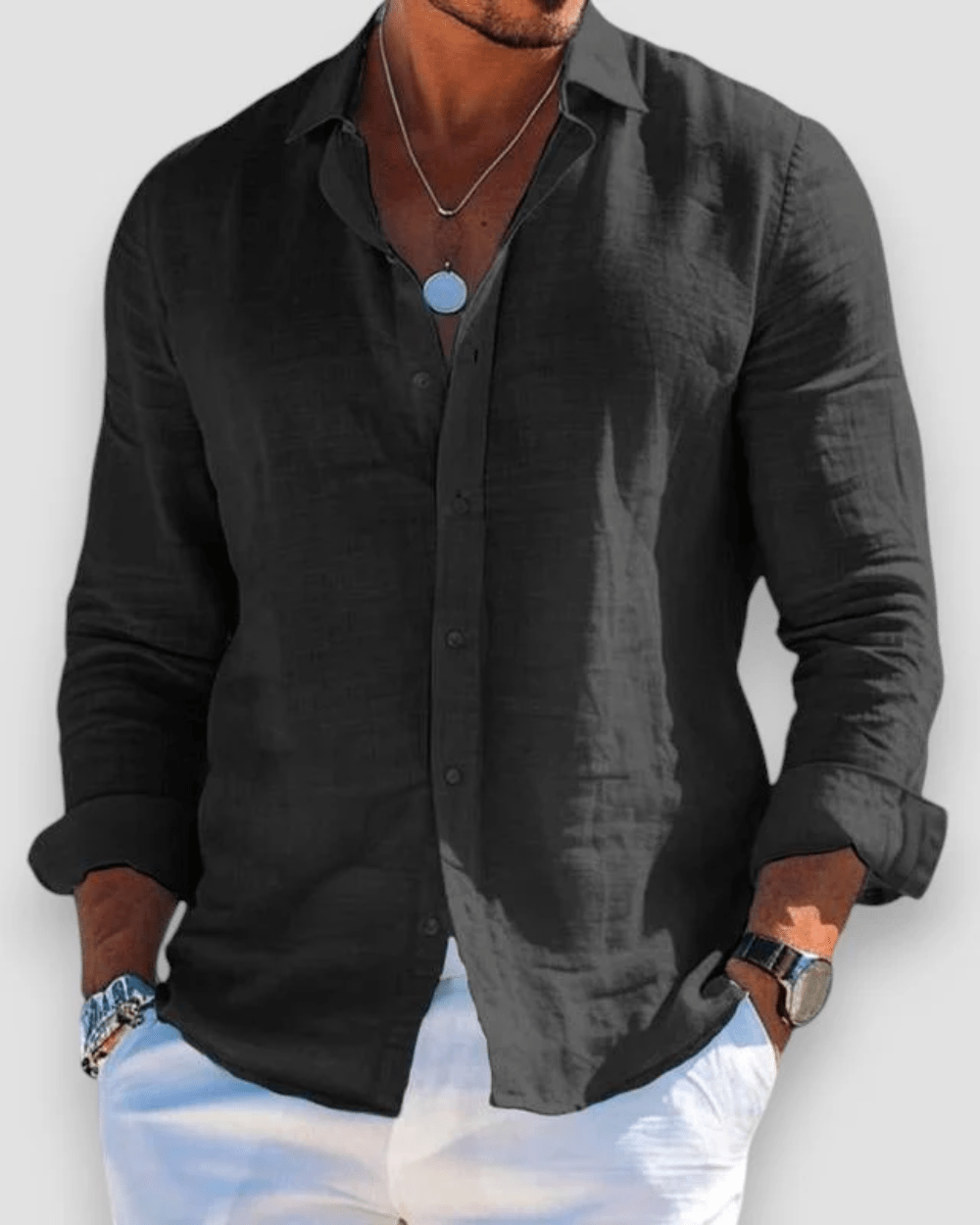 FABRIZIO | Camisa Casual de Lino Premium - vittoria stile
