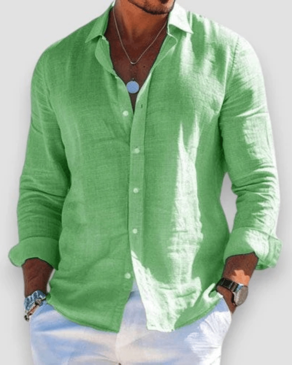 FABRIZIO | Camisa Casual de Lino Premium - vittoria stile