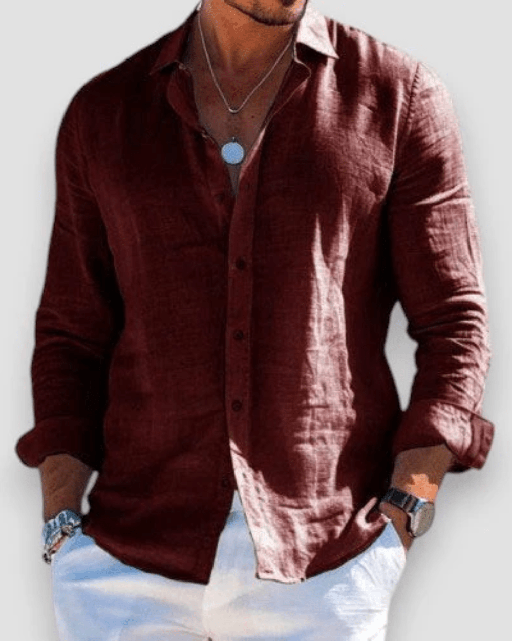 FABRIZIO | Camisa Casual de Lino Premium - vittoria stile