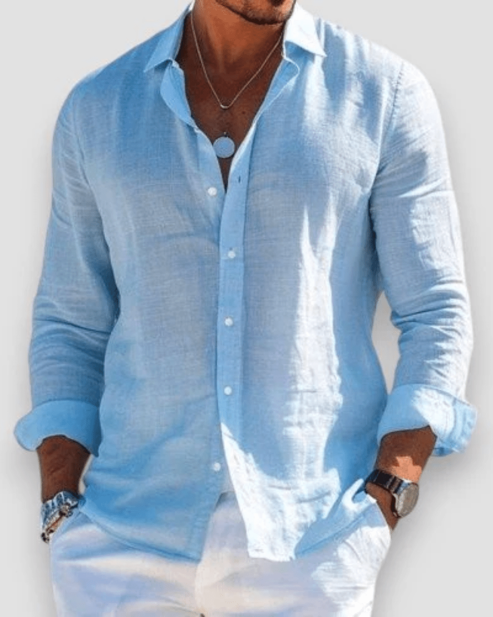 FABRIZIO | Camisa Casual de Lino Premium - vittoria stile