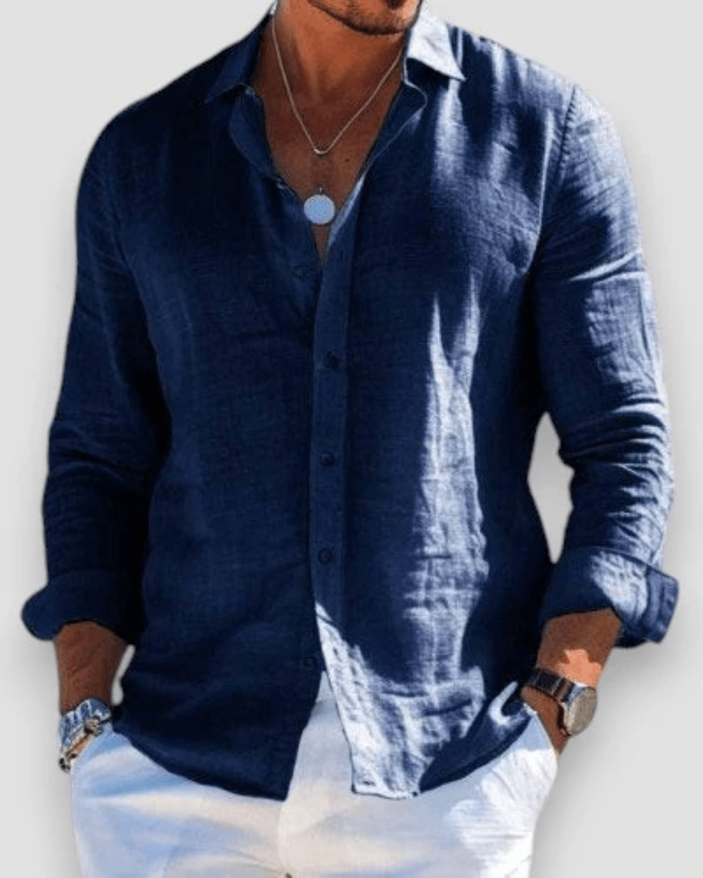 FABRIZIO | Camisa Casual de Lino Premium - vittoria stile
