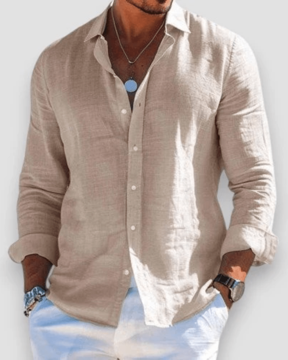 FABRIZIO | Camisa Casual de Lino Premium - vittoria stile