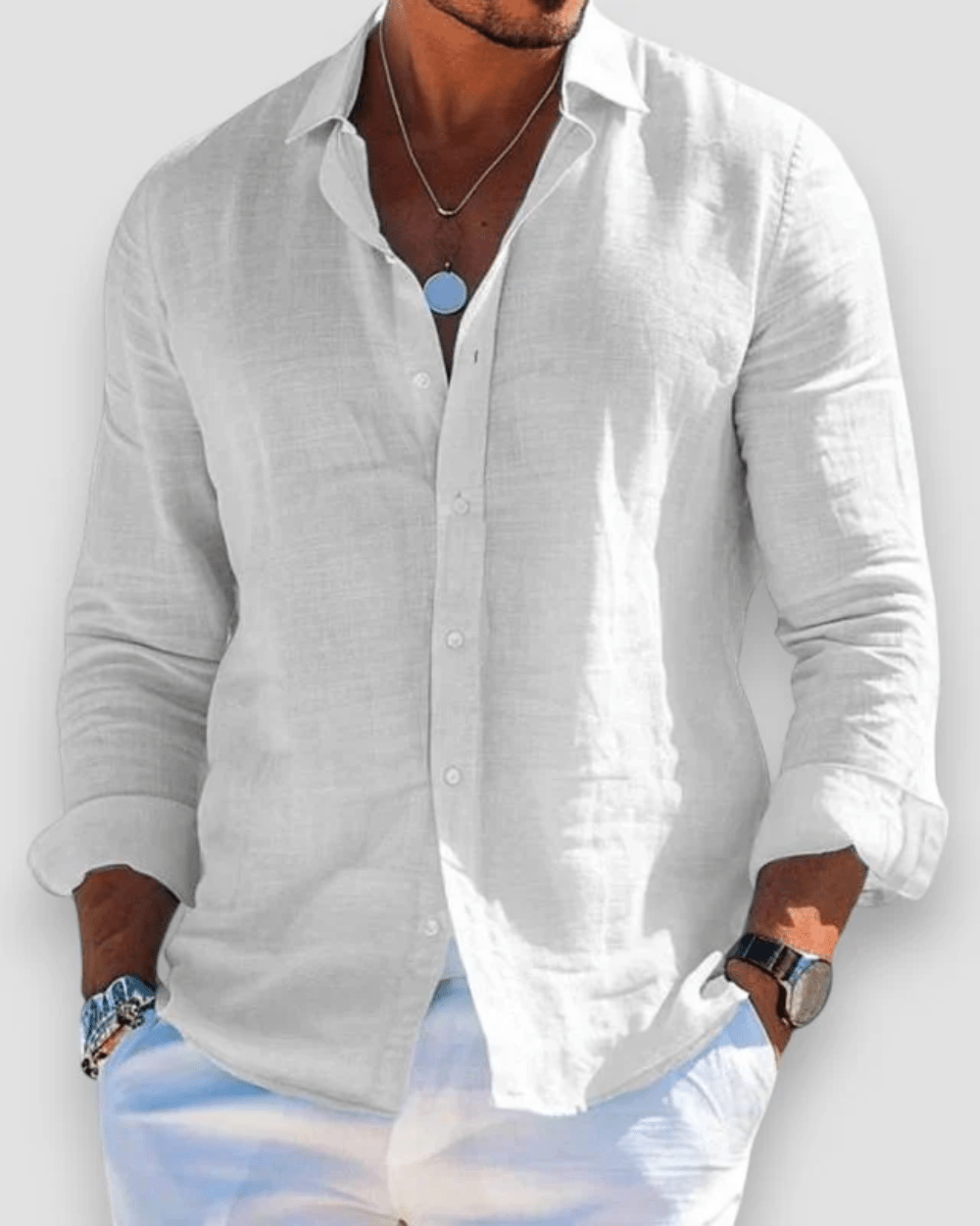 FABRIZIO | Camisa Casual de Lino Premium - vittoria stile