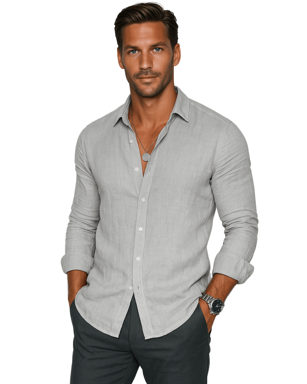 FABRIZIO | Camisa Casual de Lino Premium - vittoria stile