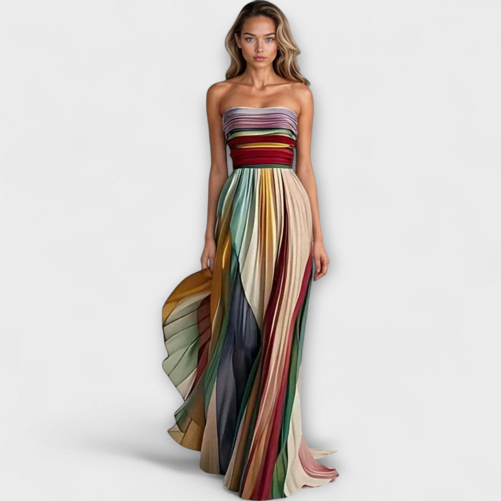 Flora - Vestido largo de tela premium - vittoria stile