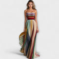 Flora - Vestido largo de tela premium - vittoria stile