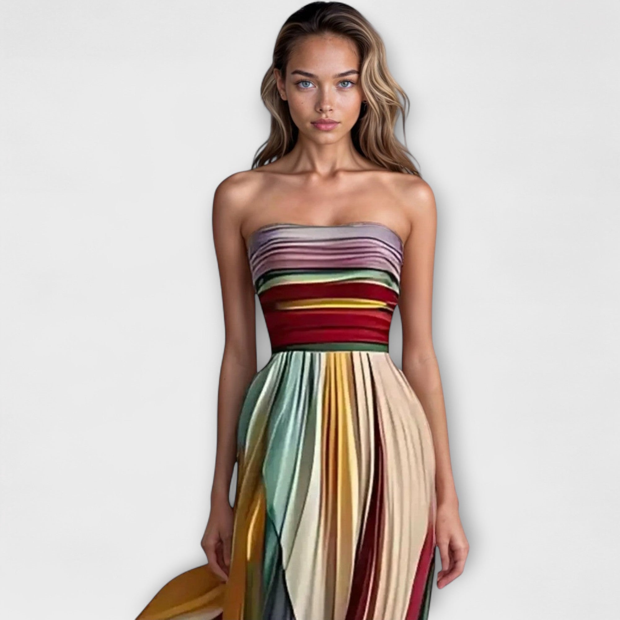 Flora - Vestido largo de tela premium - vittoria stile