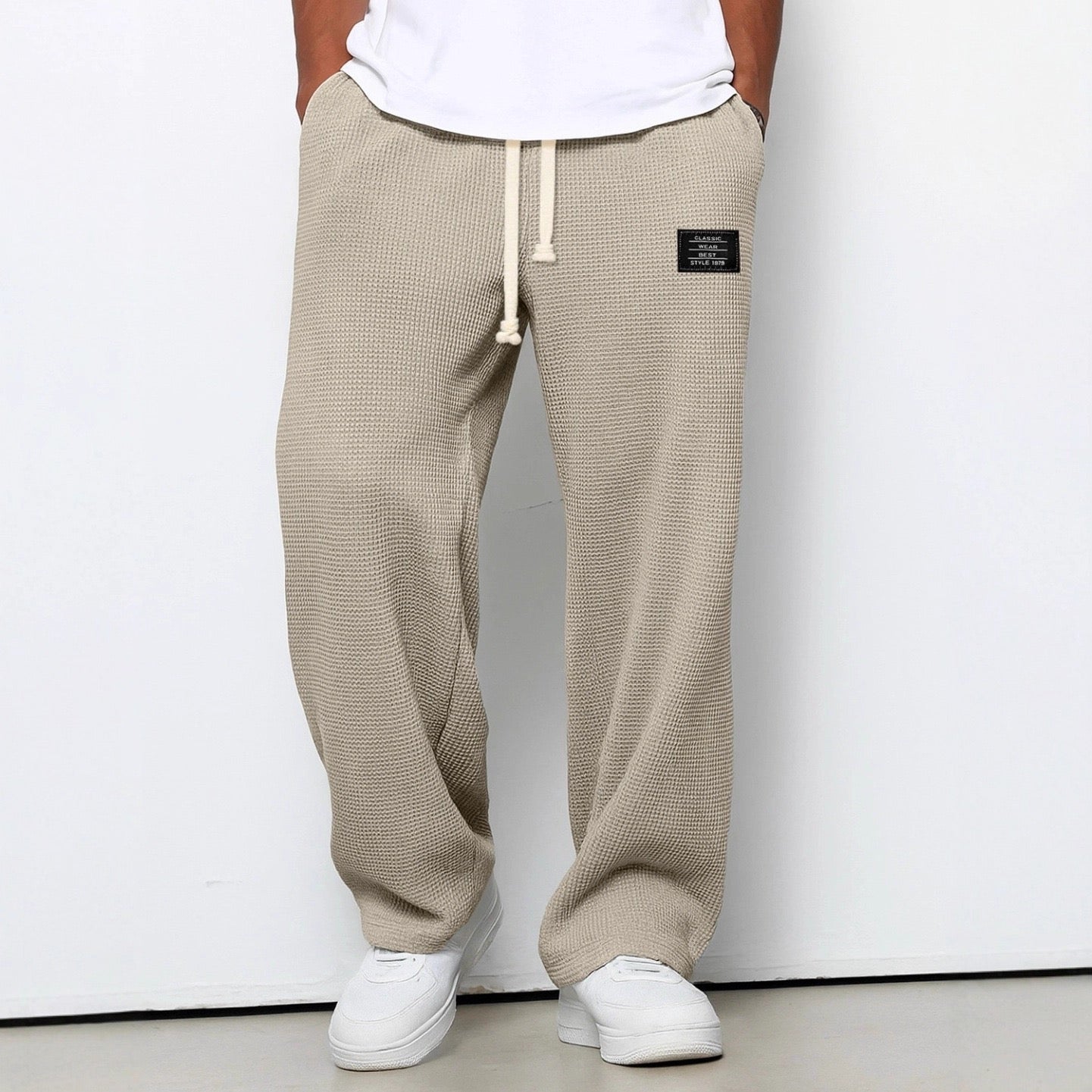 Gerald | Pantalones de pierna ancha y cintura regulable - vittoria stile