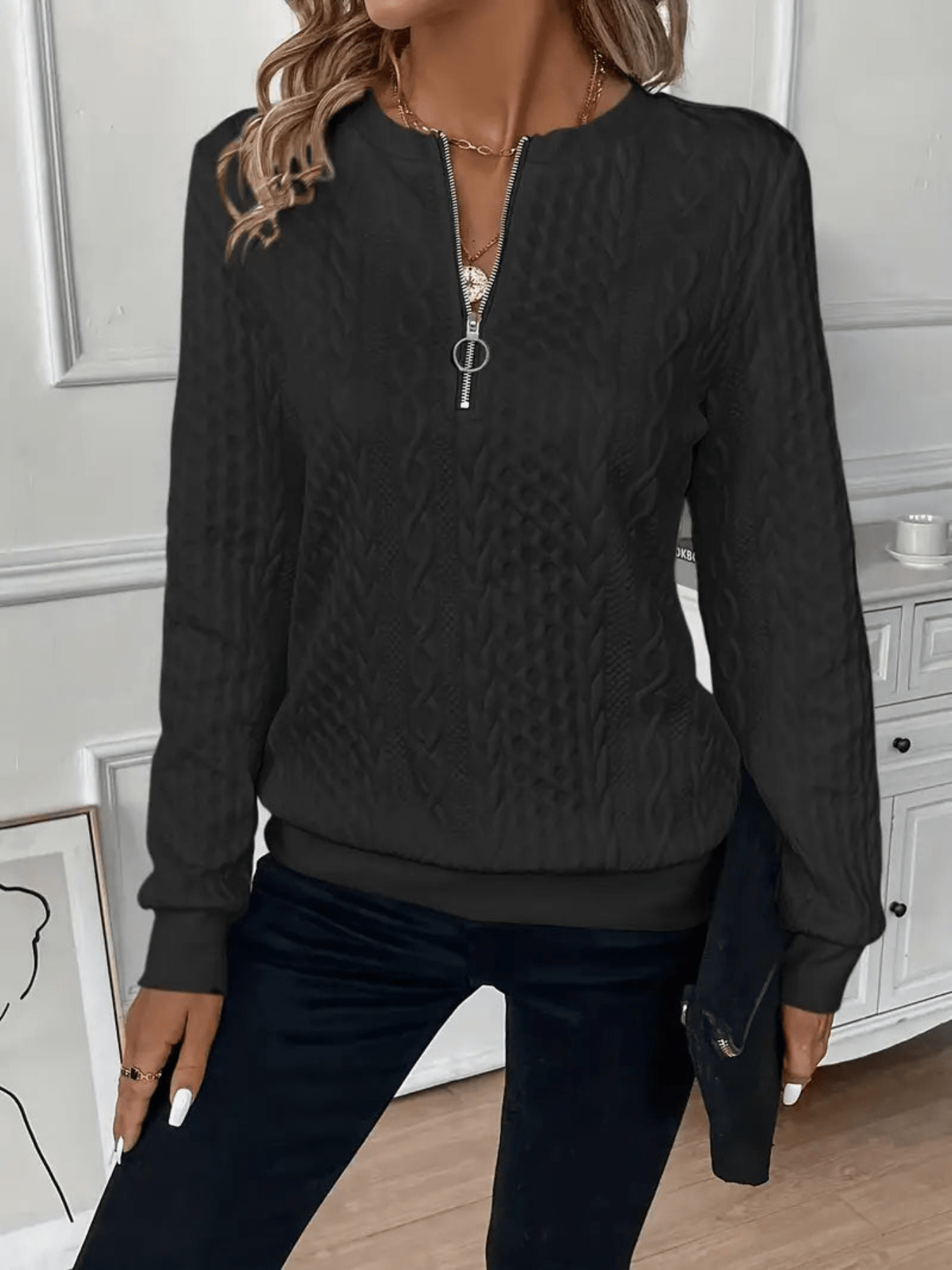 GIOIA™|CARDIGAN CON ZIP - vittoria stile