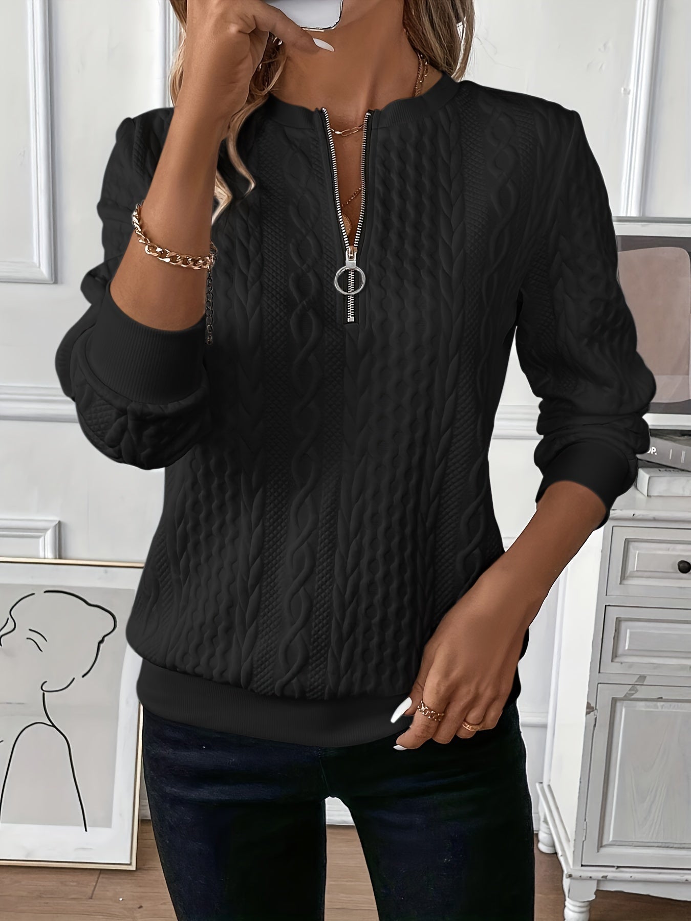 GIOIA™|CARDIGAN CON ZIP - vittoria stile