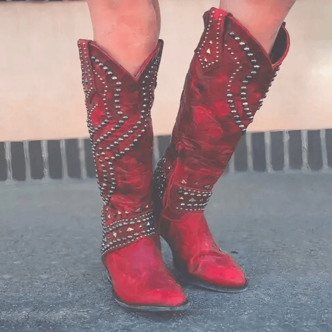 KATRIN™|STIVALI WESTERN ALTI - vittoria stile