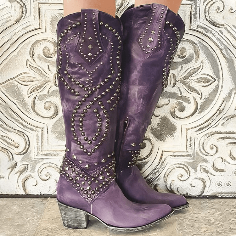 KATRIN™|STIVALI WESTERN ALTI - vittoria stile