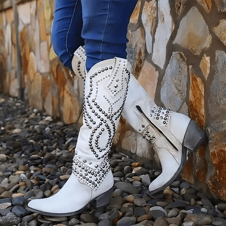KATRIN™|STIVALI WESTERN ALTI - vittoria stile