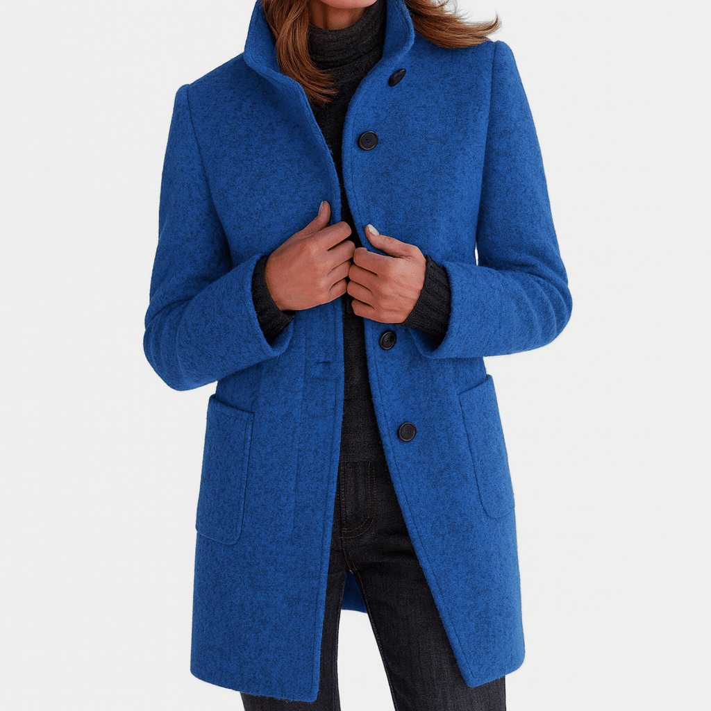Lidia | Chaqueta de lana con cuello alto - vittoria stile