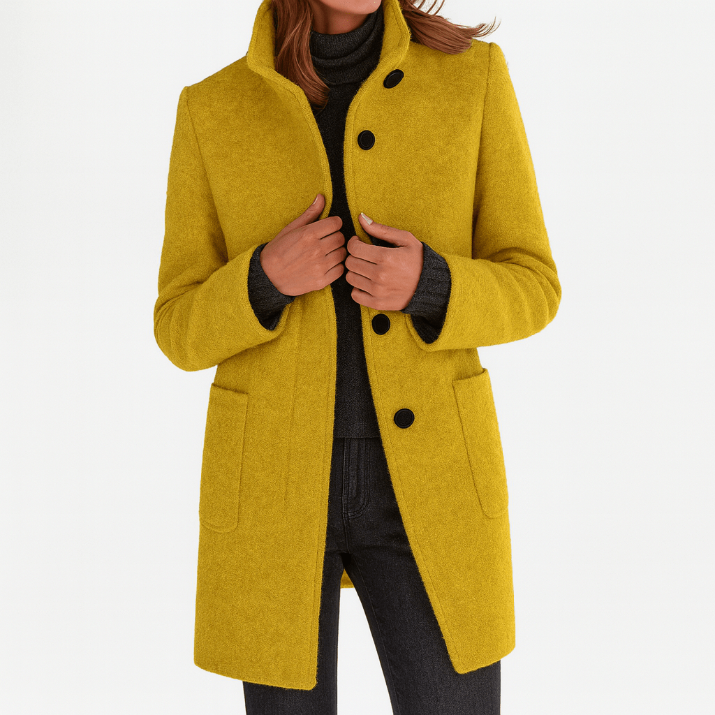 Lidia | Chaqueta de lana con cuello alto - vittoria stile