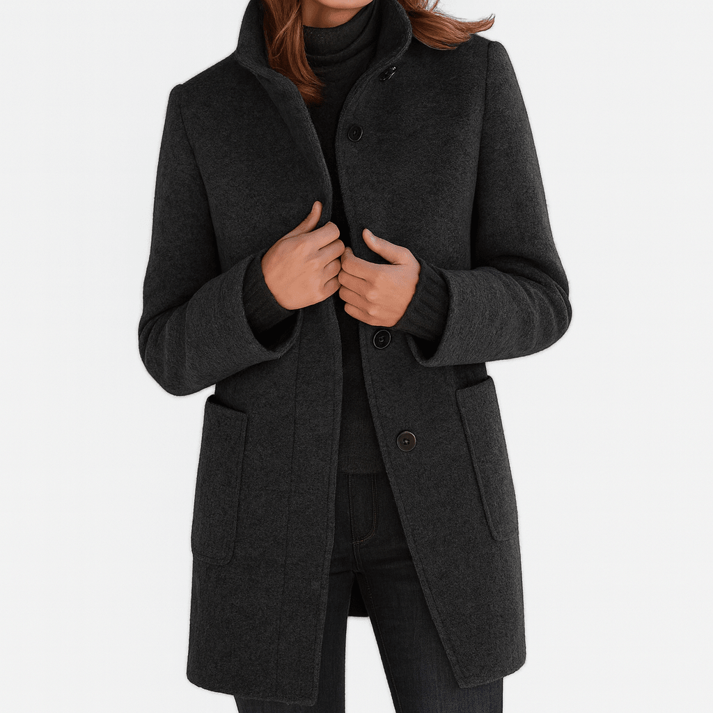 Lidia | Chaqueta de lana con cuello alto - vittoria stile