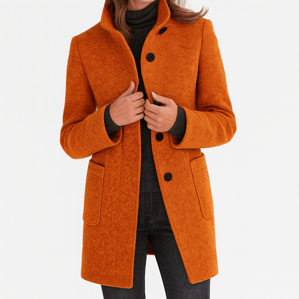 Lidia | Chaqueta de lana con cuello alto - vittoria stile