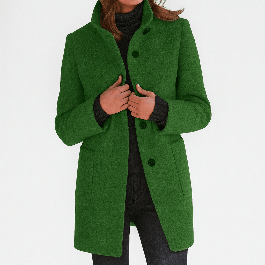 Lidia | Chaqueta de lana con cuello alto - vittoria stile