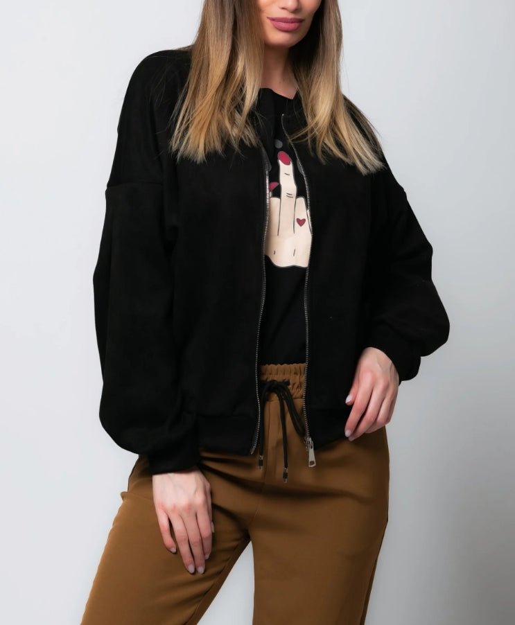 Luciana | Chaqueta Bomber de Ante - vittoria stile