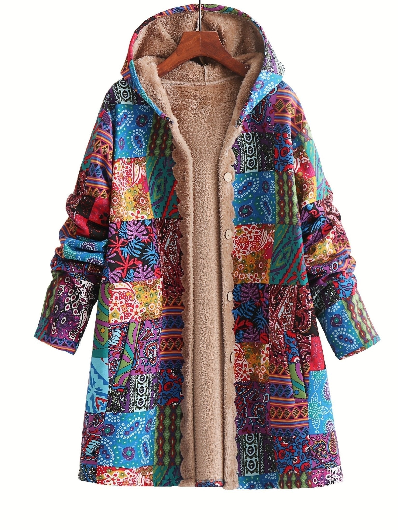 LYDIA™|CAPPOTTO PATCHWORK BOHO - vittoria stile