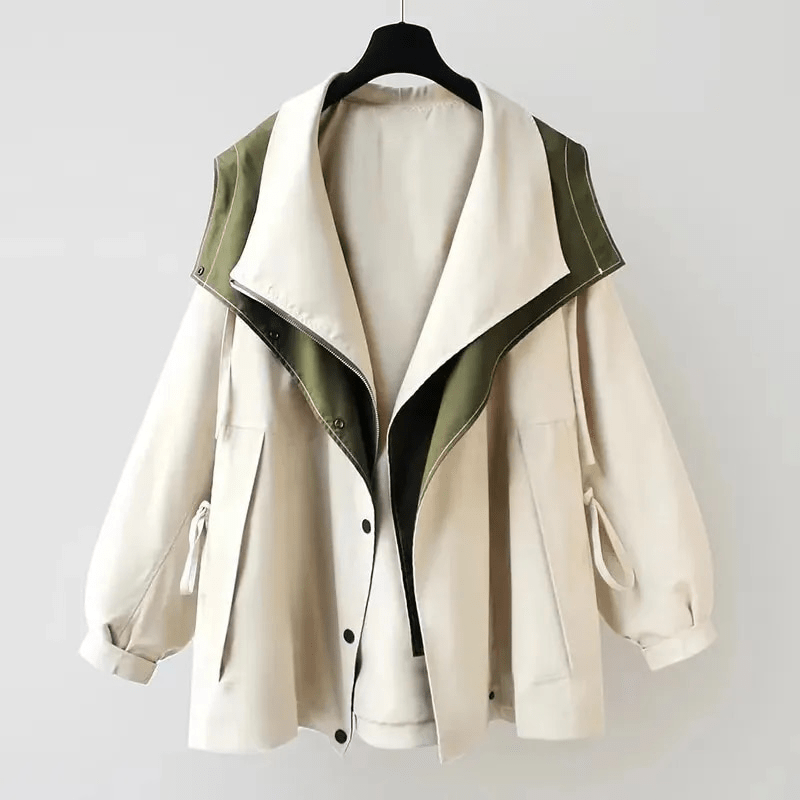 Mariel | Chaqueta con Capucha Bicolor - vittoria stile
