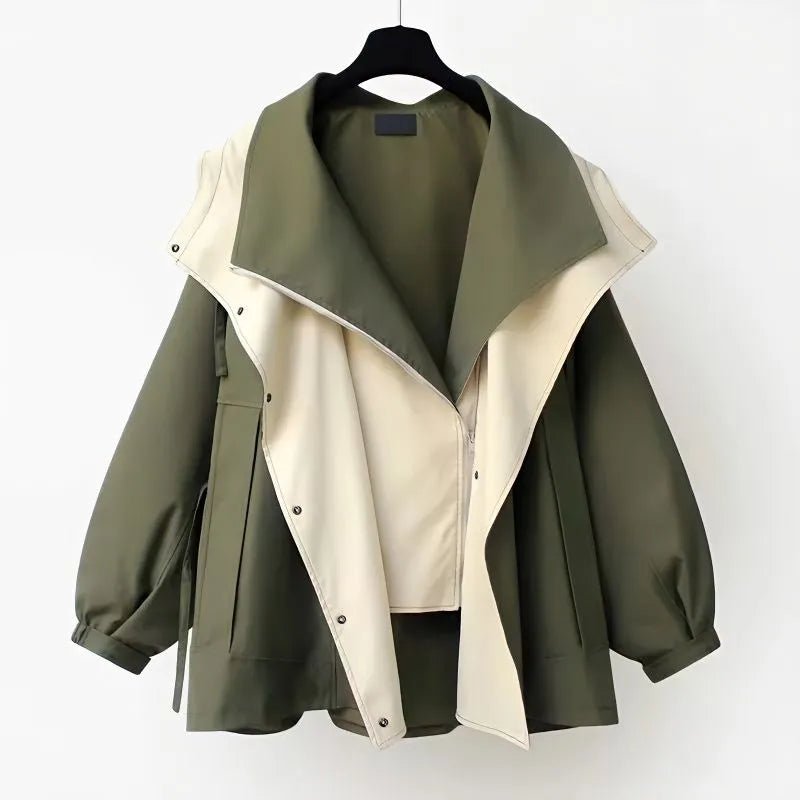 Mariel | Chaqueta con Capucha Bicolor - vittoria stile