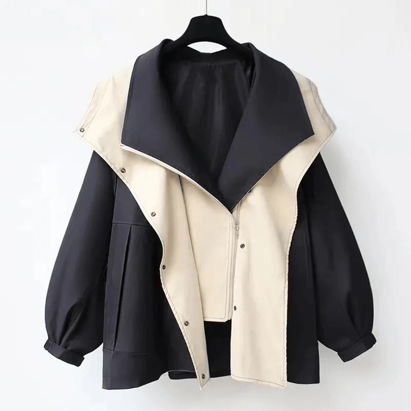 Mariel | Chaqueta con Capucha Bicolor - vittoria stile