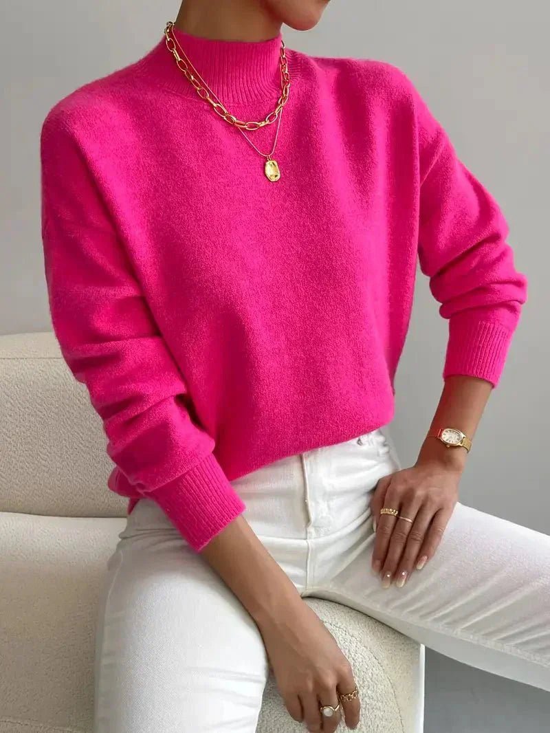 Marilena | Suéter de cuello alto elegante - vittoria stile