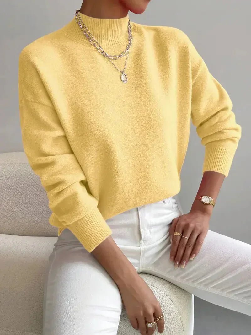 Marilena | Suéter de cuello alto elegante - vittoria stile