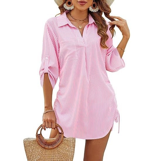 Megan | Camisa de playa ligera con cintura ajustable - vittoria stile