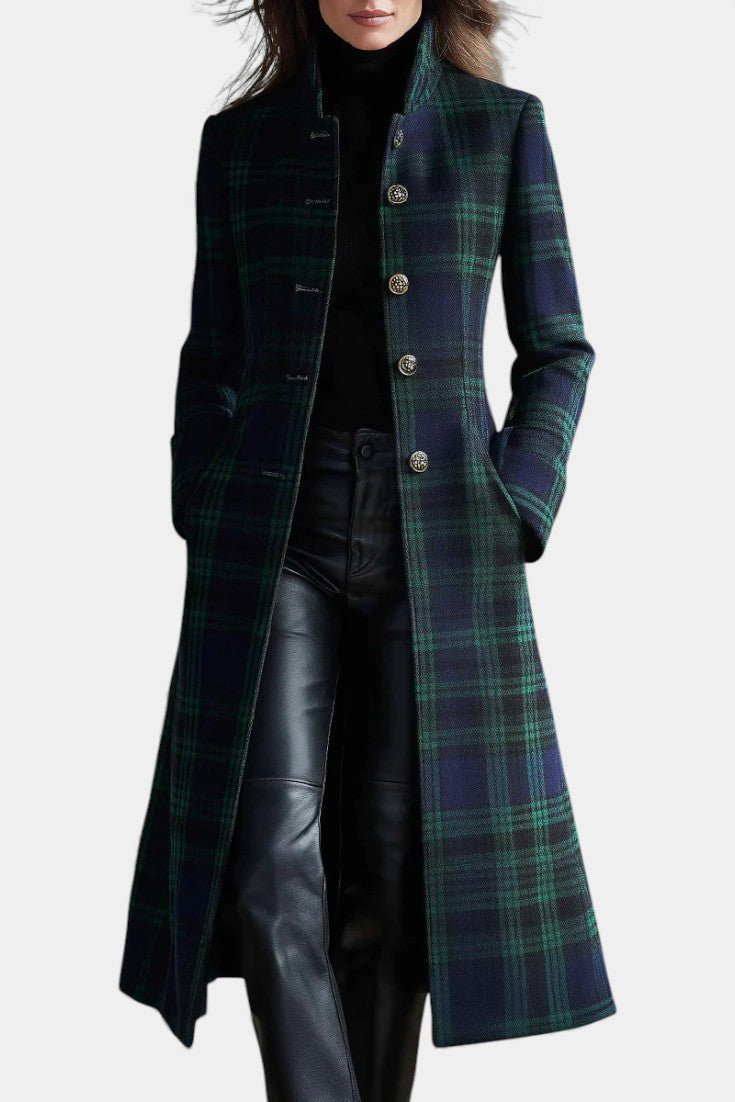 Milton | Abrigo Midi a Cuadros Bicolor - vittoria stile
