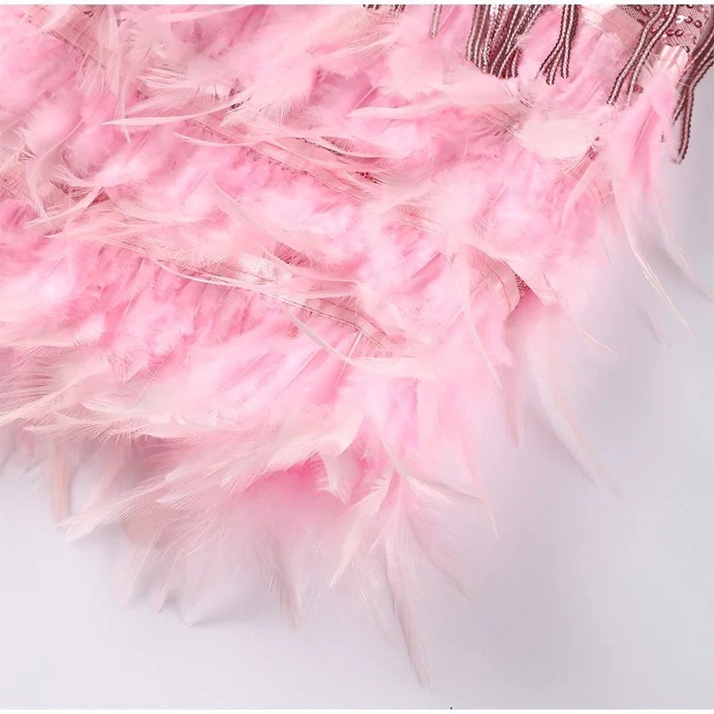 MIRELLA|MINI ABITO CON PIUME - vittoria stile