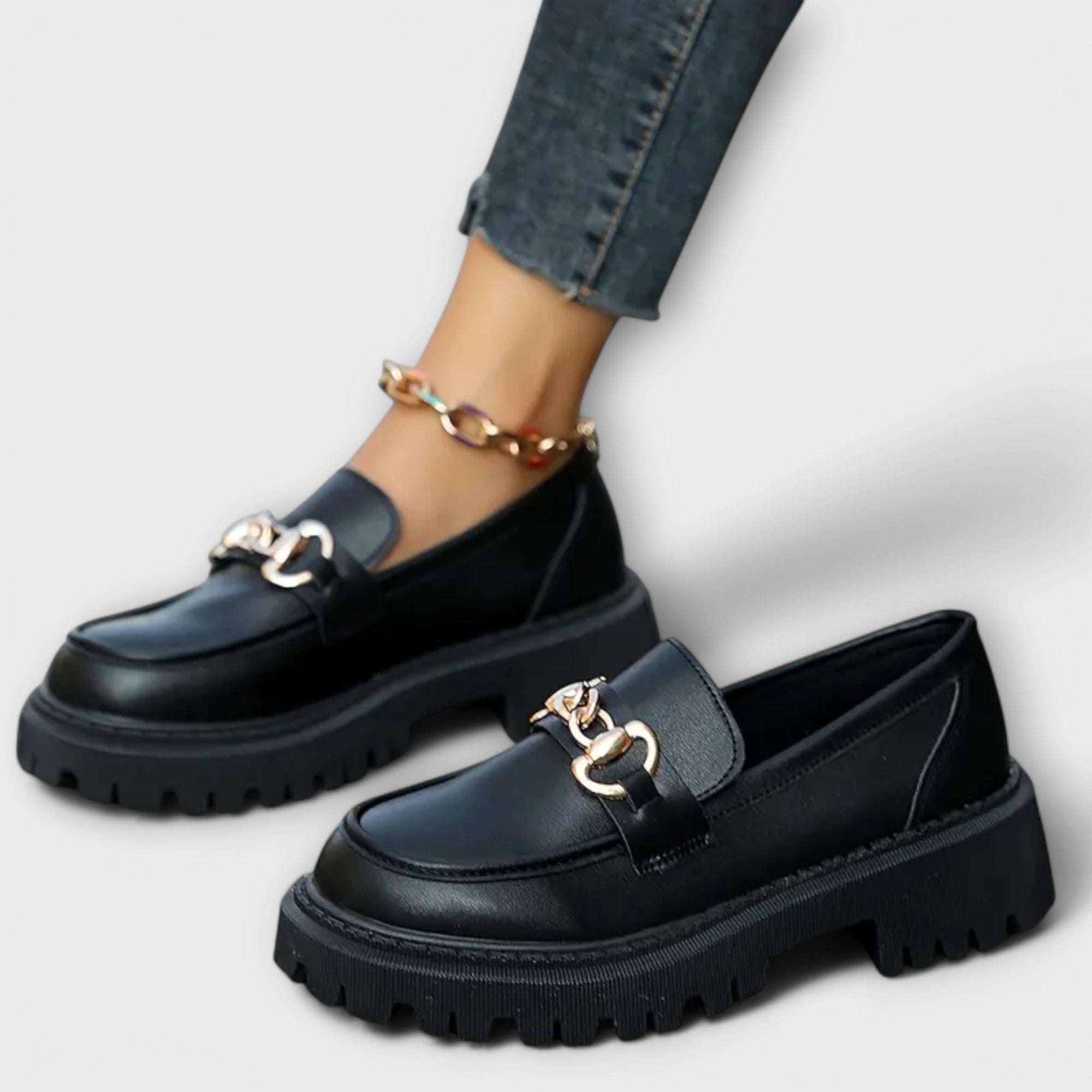 Mocasines de plataforma para mujer con hebilla - vittoria stile