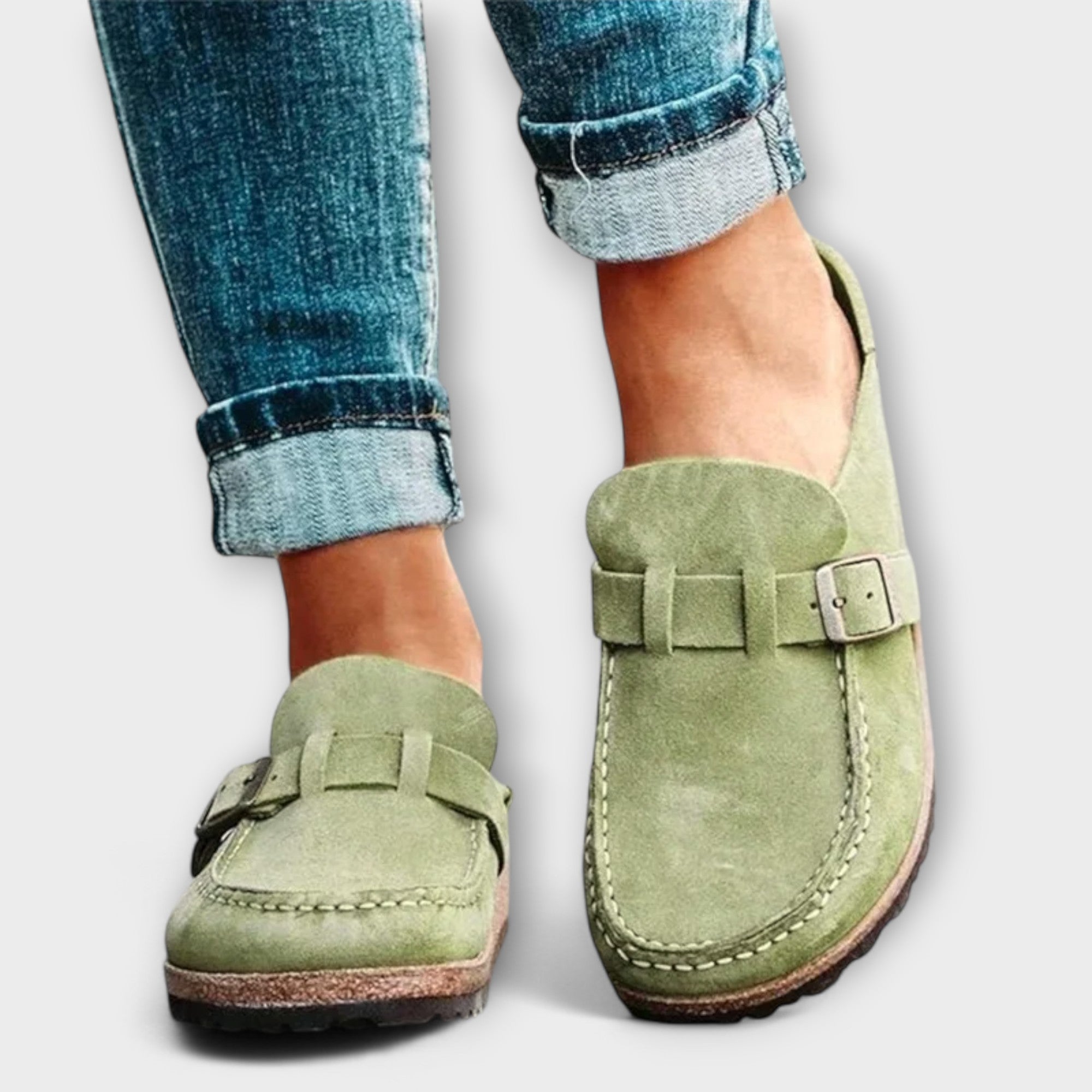 Mocasines ortopédicos para mujer con hebilla decorativa - vittoria stile