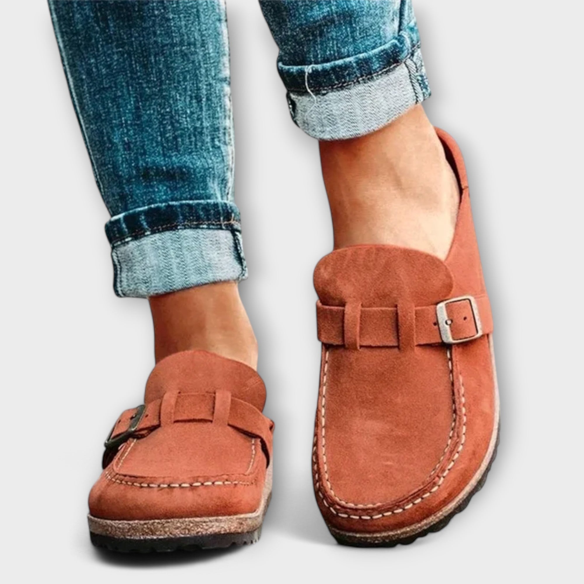 Mocasines ortopédicos para mujer con hebilla decorativa - vittoria stile