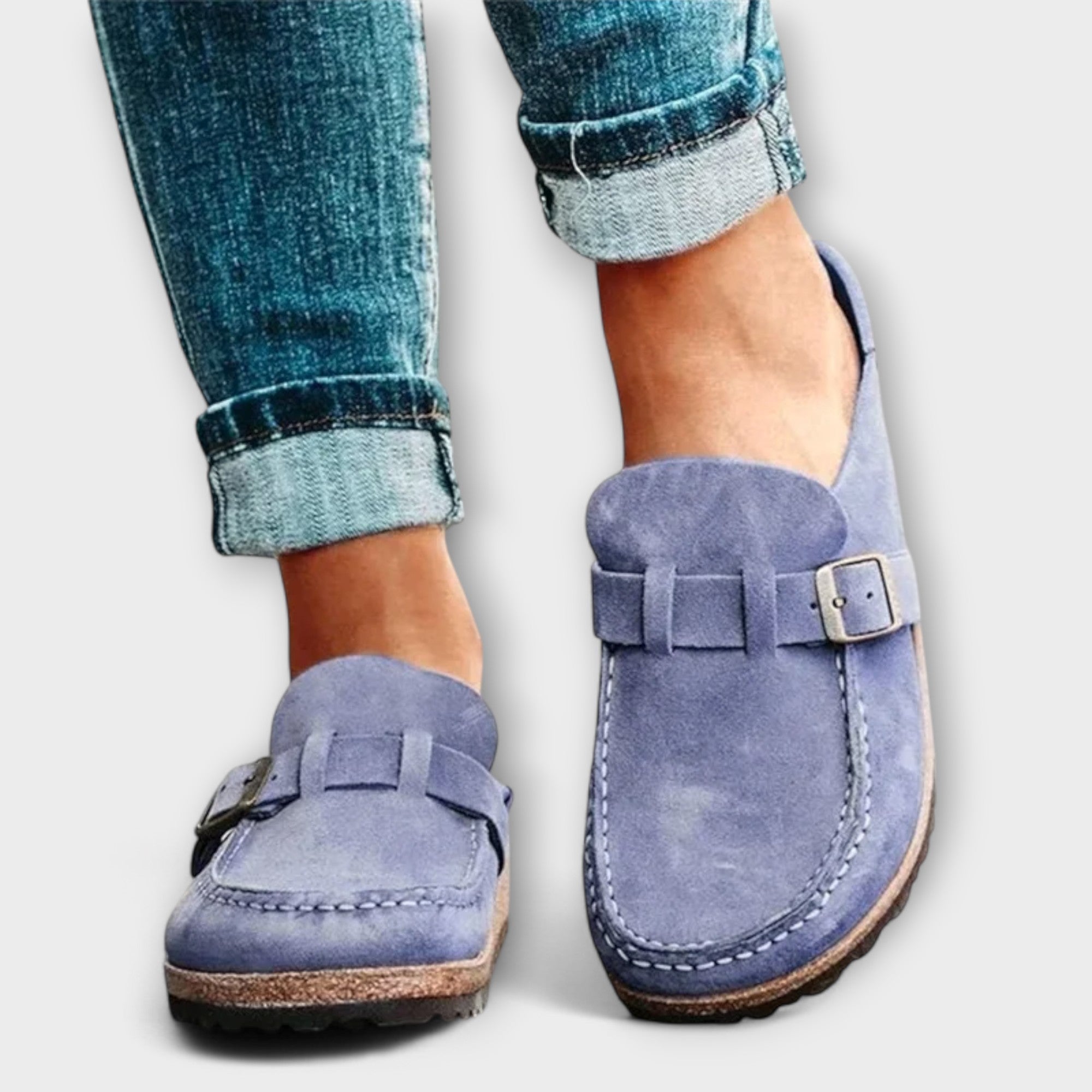 Mocasines ortopédicos para mujer con hebilla decorativa - vittoria stile