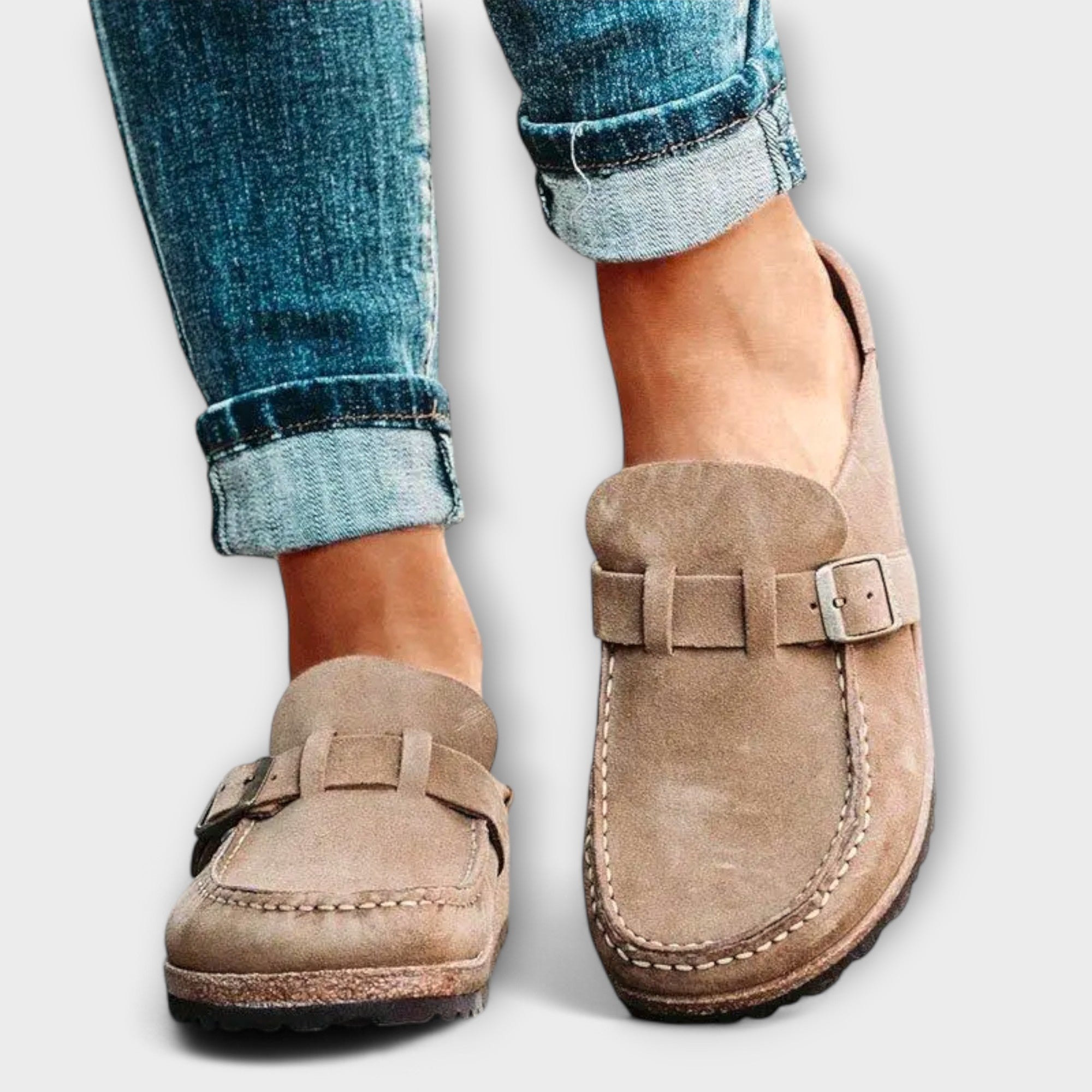 Mocasines ortopédicos para mujer con hebilla decorativa - vittoria stile