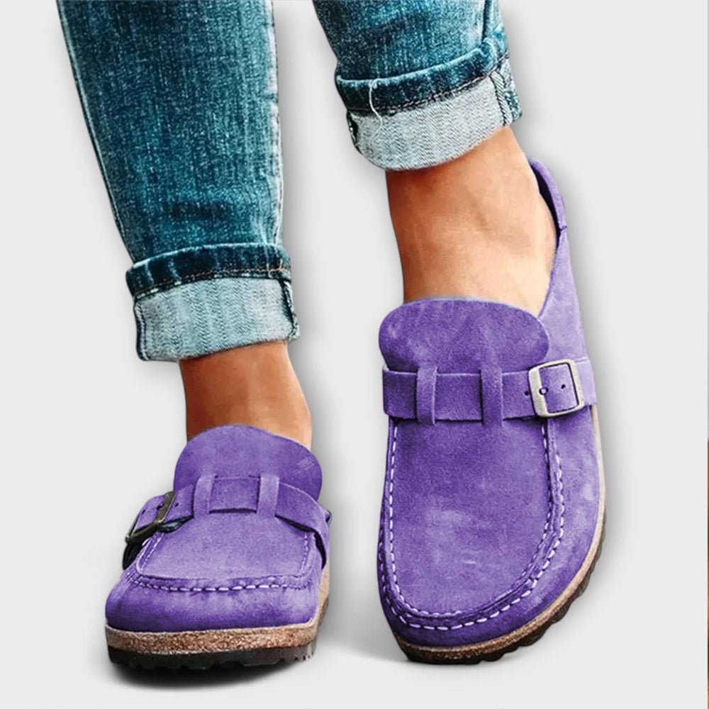 Mocasines ortopédicos para mujer con hebilla decorativa - vittoria stile