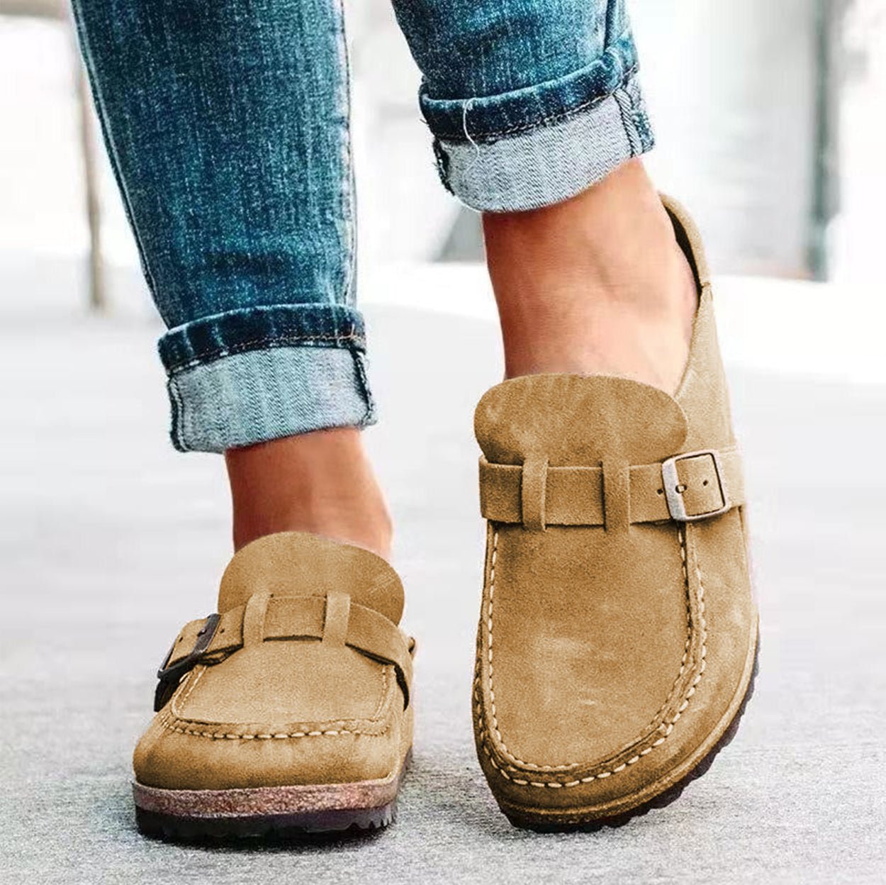 Mocasines ortopédicos para mujer con hebilla decorativa - vittoria stile