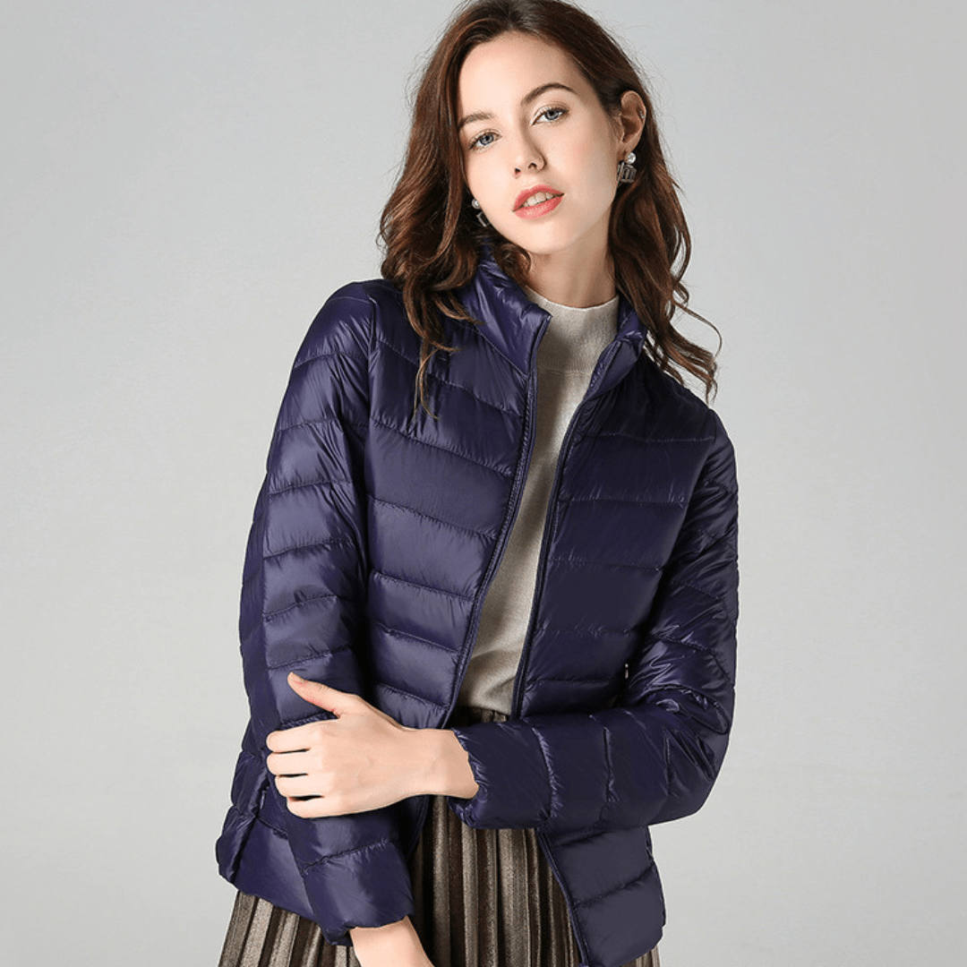 Myra™ | Chaqueta de plumas ultral ligera con sofisticados pliegues - vittoria stile