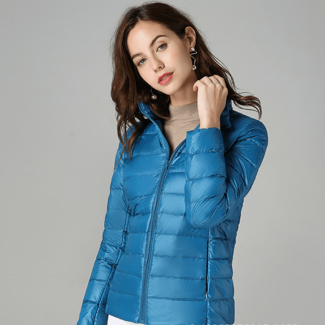 Myra™ | Chaqueta de plumas ultral ligera con sofisticados pliegues - vittoria stile