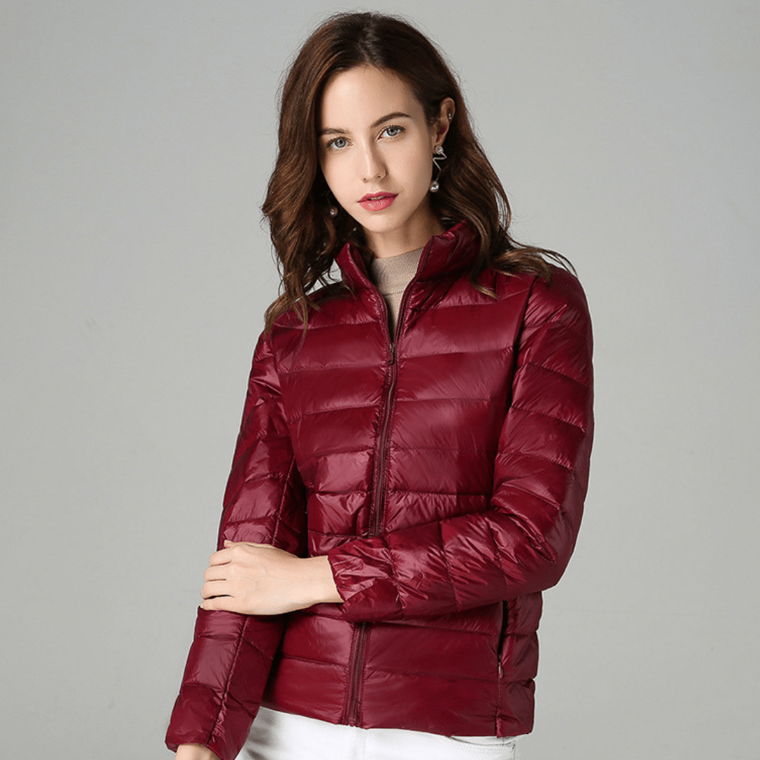 Myra™ | Chaqueta de plumas ultral ligera con sofisticados pliegues - vittoria stile