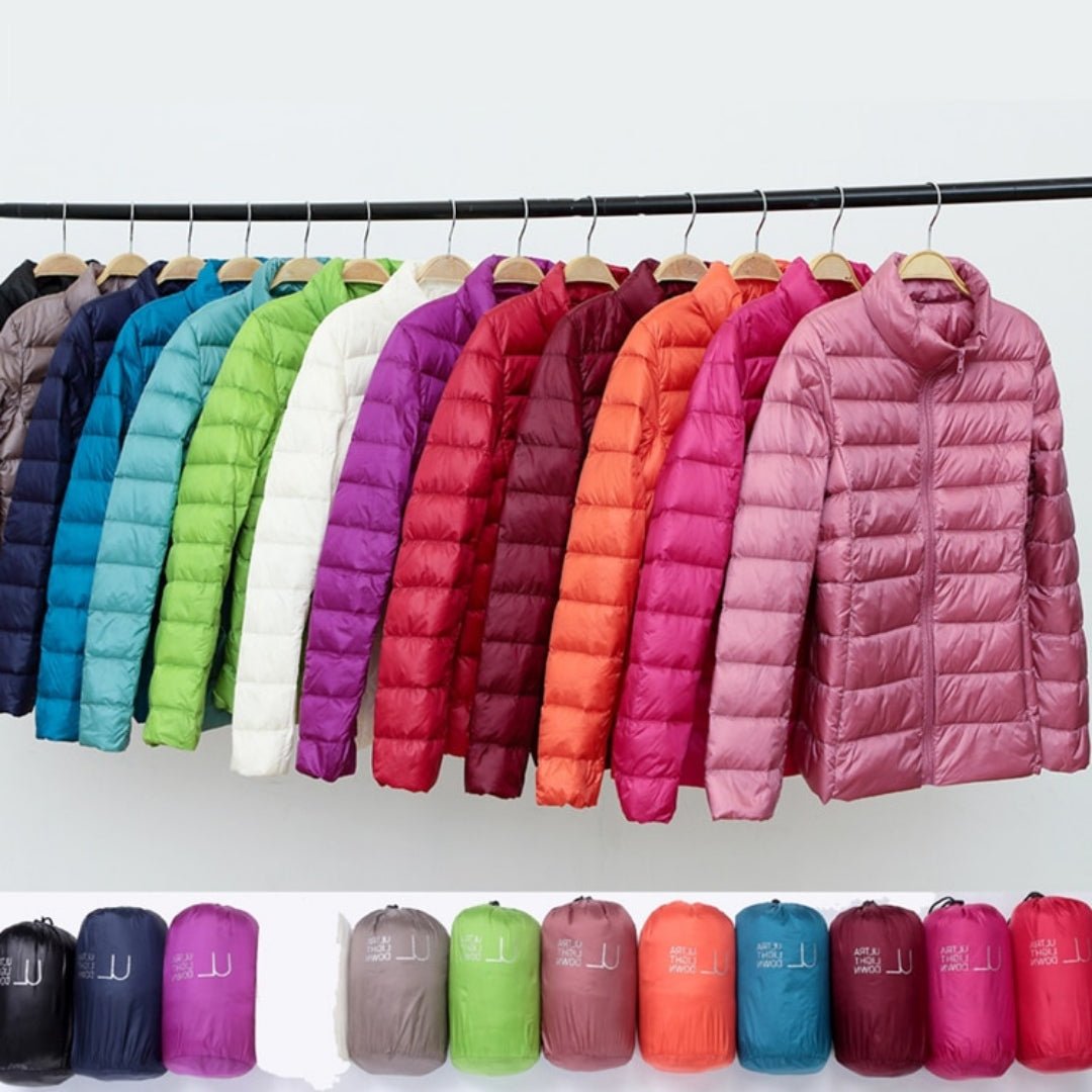 Myra™ | Chaqueta de plumas ultral ligera con sofisticados pliegues - vittoria stile