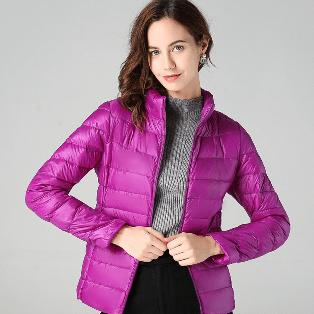 Myra™ | Chaqueta de plumas ultral ligera con sofisticados pliegues - vittoria stile