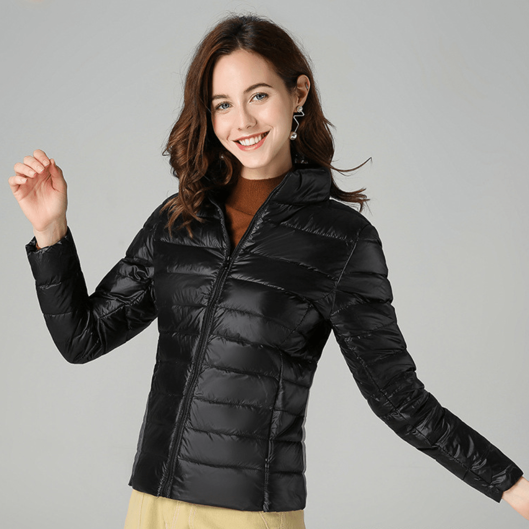 Myra™ | Chaqueta de plumas ultral ligera con sofisticados pliegues - vittoria stile