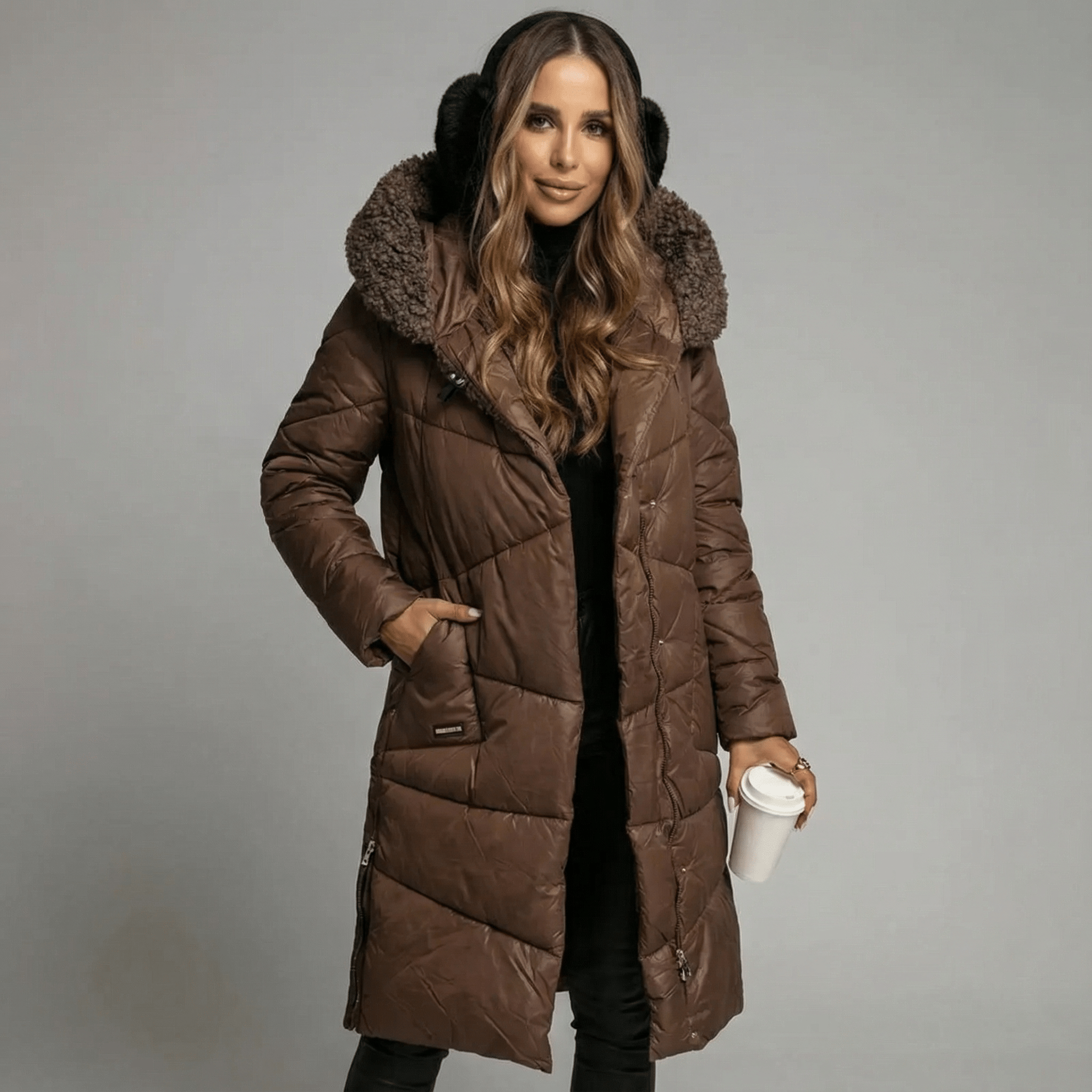Naomi | Abrigo de Invierno Aislado de Corte Largo - vittoria stile