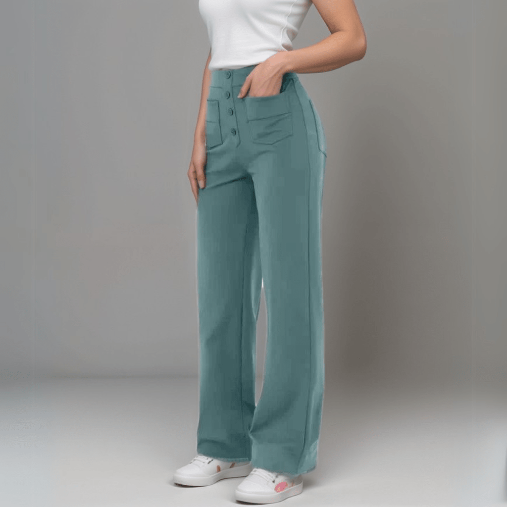 Nina | Pantalón elástico de cintura alta - vittoria stile