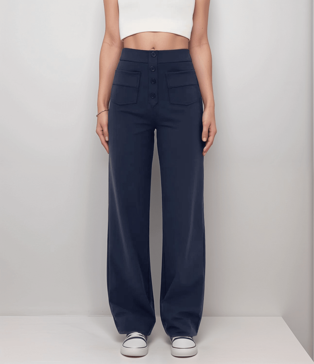 Nina | Pantalón elástico de cintura alta - vittoria stile